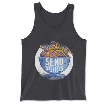 Send Noods Men/Unisex Tank in Dark Grey color